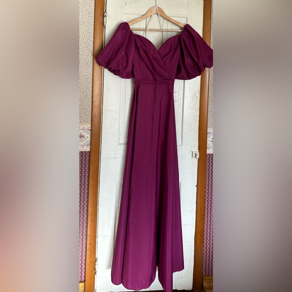 Vintage handmade princess puff sleeve prom dress